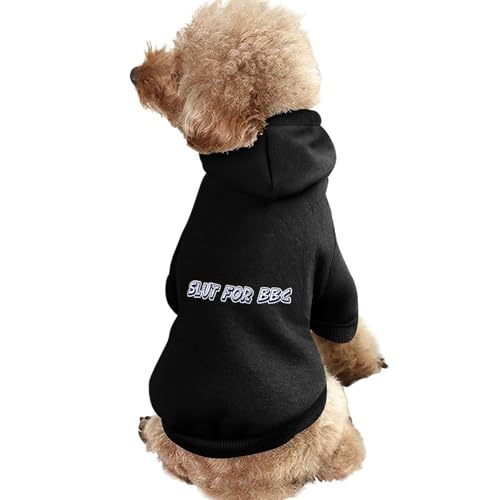 Hunde-Kapuzenpullover mit Aufdruck „Slut for BBC, lustiges Winter-Hunde-Sweatshirt, Katzen-Kapuzen-Welpen-Outfit, süßes Kostüm für kleine, mittelgroße und große Hunde und Katzen von KWQDOZF