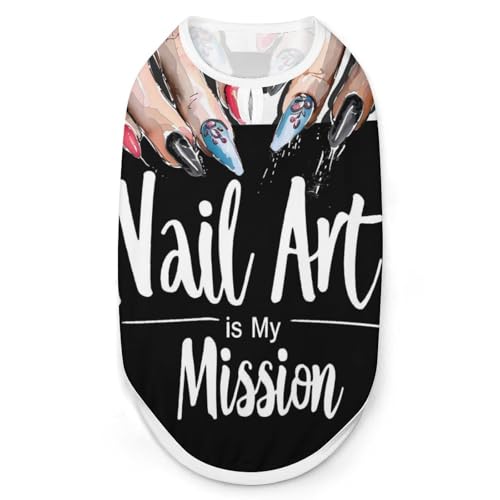 Nail Art Therapeut Hunde- und Katzenkleidung Sommer-T-Shirt Grafikweste Ärmelloses Haustier-Tanktop von KWQDOZF