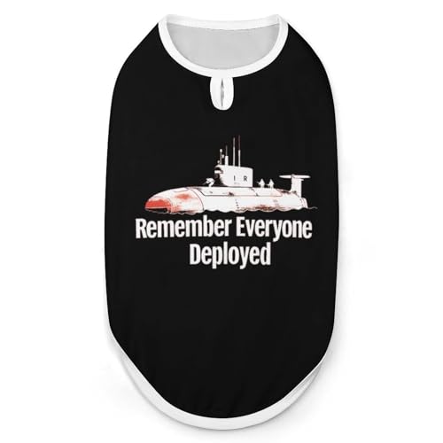 Remember Everyone Deployed Hunde- und Katzenkleidung Sommer-T-Shirt Grafik-Unterhemd Ärmelloses Haustier-Tanktop von KWQDOZF