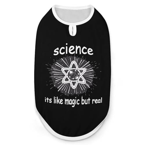 Science Like Magic But Real Hunde- und Katzenkleidung, Sommer-T-Shirt, grafische Weste, ärmelloses Haustier-Tanktop von KWQDOZF