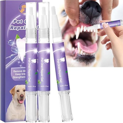 KXC Pet Oral Repair Gel für Hunde, Pet Oral Repair Gel, Pet Breath Freshener, Pet Oral Restorative Gel, Eliminate Breath, Without Brushing, for Dogs & Cats, Pet Teeth Repairing von KXC