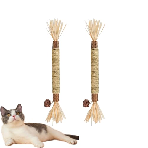 KXDEFE Cat Toys-Cat Chew Toys, Natural Cat Chew Toys, Kitten Teeth Cleaning, Cat Interactive Indoor Cat Toys, Kitten Chew Toys.(2 pcs) von KXDEFE