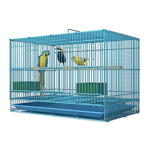 Feste Schmiedeeisen -Vogelkäfigkäfig mit rollender Ständer mit hoher Kapazität Bird House Carrier Square Outdoor Vogelkäfige für Innenräume (groß) von KXQYIKYI