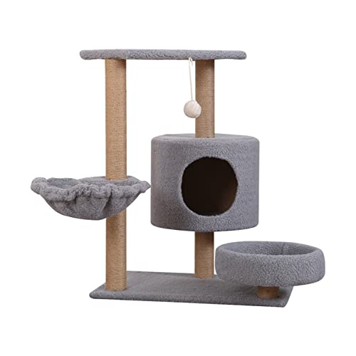 Katzenbaum, 76,2 cm hoch, Kratzspielzeug, Aktivitätszentrum, Klettergerüst für Katzen, Katzenturm, Katzenwohnung, mehrstöckiges Möbel, Kratzbäume für Hauskatzen (Farbe: D) von KXQYIKYI