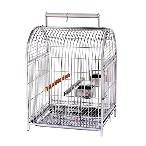 Massiver 62 cm tragbarer Vogelkäfig, einfacher Retro-Vogelkäfig, 304 Edelstahl, Vogelkäfig, langlebig, Vogelkäfig, Vogelkäfig, Vogelkäfig von KXQYIKYI