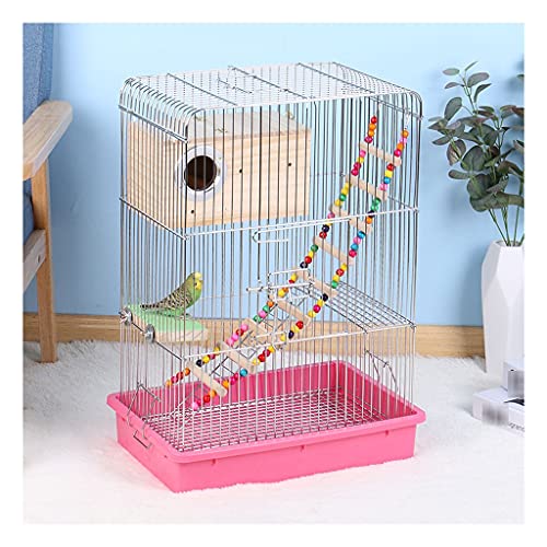 Massiver Vogelkäfig Flache Oberseite Galvanisierter Metallkäfig Tigerhaut Nymphensittich Vogel Tragbarer Griff Fliegenkäfig für Kanarienvögel Liebesvogel für Lovebirds Finken Papageienvogelkäfig (C) von KXQYIKYI