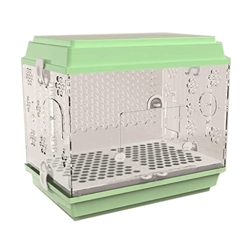 KXQYIKYI Solid Acrylvogelkäfige kreative Vogelträger tragbare Vogelhaus Großer Vogelhausträger Square Flight Cage für Reisehause Geschenke (grün) von KXQYIKYI