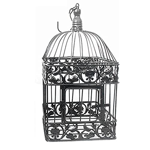 KXQYIKYI Solid Bird Cage Fashion Hochzeit Vogelkäse Eisen Home Dekoration Square Vogel Käfig Custom dekoratives Käfig Schwarz Weiß für Lovebirds Finken Papageienvogel Käfig (groß) von KXQYIKYI