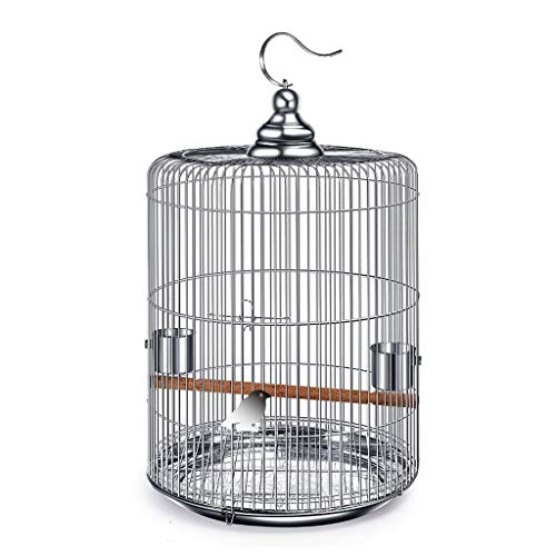 Solid Innen-/Außenleiter Edelstahl Vogelkäfig groß mit Metallhaken können in der Outdoor -Vogelvilla runden Vogelkäfig 6 Größen Optionen Vogelkäfig -Sichtweite (OneColor 3xLarge) aufgehängt werden von KXQYIKYI