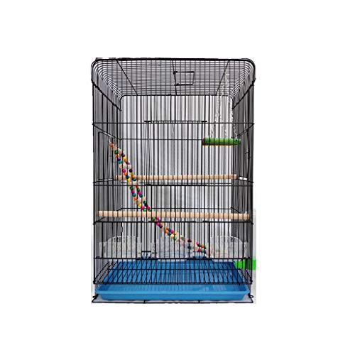 Vogelkäfig Großer Vogelkäfig für Blockgie Finch Lovebird tragbare große Größe Vögel Reisen Käfig Haustier Home 60 cm mit Leiter -Hang -Spielzeug für Lovebirds Finken Papageienvogel -Vogel -Käfig (a) von KXQYIKYI