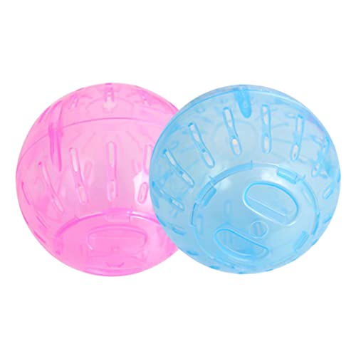 Hamster Ball Transparent Zwerg Hamster Übungsbällchen Laufrad Rennmäuse Spielzeug 2pcs Haustier Versorgung von KYEQATY