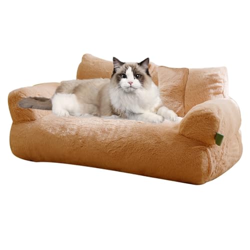 KYEQATY Katzensofa Winter weiche Katze Couch gefüllt Nicht rutscher kratzfester Katzensofa Bett abnehmbar absorbierbar. von KYEQATY