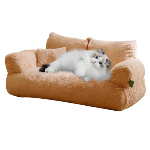 KYEQATY Katzensofa Winter weiche Katze Couch gefüllt Nicht rutscher kratzfester Katzensofa-Bett abnehmbar absorbierbar. von KYEQATY