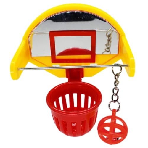 KYEQATY Vogelbasketballspielzeug Shotet Training Basketball Hoop Haustier Kauen Spielzeugkäfigzubehör Haustierversorgung von KYEQATY