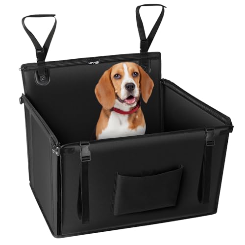 KYG Hunde Autositz Extra Stabiler Wasserdichter Rutschfester Haustierautositz Kratzfester mit 4 Befestigungsgurten für die Rückbank Verstärkter Hundesitz Auto M（58 x 55 x 36cm） von KYG