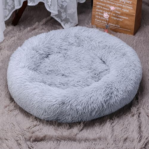 KYMMPL Beruhigendes Marshmallow-Donut-Hundebett, Anti-Angst, rund, weich, flauschig, Plüsch, verdickt, warm, Haustierbett für Hunde und Katzen (100 cm, Stil 14) von KYMMPL