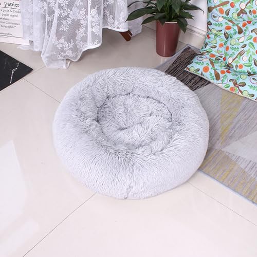 KYMMPL Beruhigendes Marshmallow-Donut-Hundebett, Anti-Angst, rund, weich, flauschig, Plüsch, verdickt, warm, Haustierbett für Hunde und Katzen (120 cm, Style19) von KYMMPL