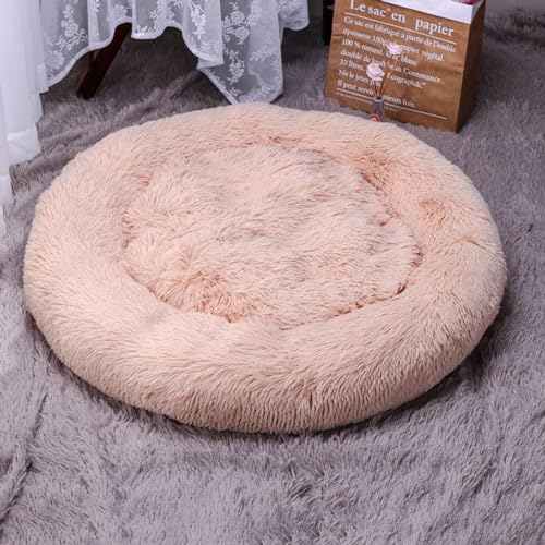 KYMMPL Beruhigendes Marshmallow-Donut-Hundebett, Anti-Angst, rund, weich, flauschig, Plüsch, verdickt, warm, Haustierbett für Hunde und Katzen (40 cm, Stil 16) von KYMMPL