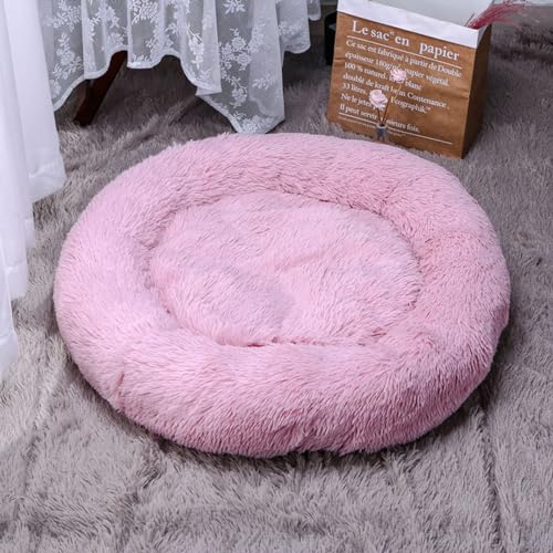 KYMMPL Beruhigendes Marshmallow-Donut-Hundebett, Anti-Angst, rund, weich, flauschig, Plüsch, verdickt, warm, Haustierbett für Hunde und Katzen (90 cm, Stil 15) von KYMMPL