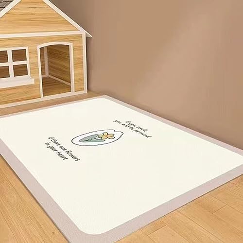 Schmutzdichte Matte für Haustiere, wasserdicht, öldicht, kleiner Teppich für Hunde, Katzen, Cartoon-Haustiermatte, rutschfeste Unterseite (Stil 8,50 x 80 cm) von KYMMPL