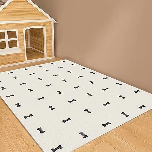 Schmutzdichte Matte für Haustiere, wasserdicht, öldicht, kleiner Teppich für Hunde, Katzen, Cartoon-Haustiermatte, rutschfeste Unterseite (Stil 9,50 x 80 cm) von KYMMPL