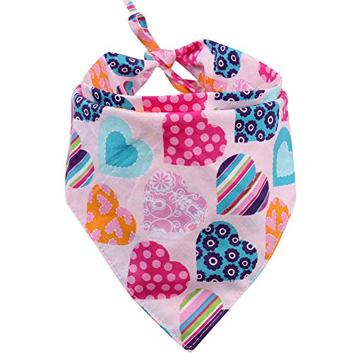 KZHAREEN Valentinstag Hund Bandana Reversible Dreieckstuch Lätzchen Schal Zubehör für Hunde Katzen Haustiere Tiere von KZHAREEN