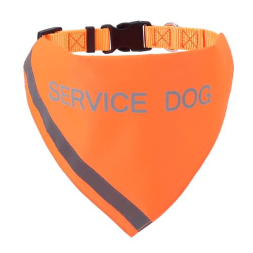 Reflektierendes Service-Hundehalsband mit Bandana, hohe Sichtbarkeit, verstellbare Dreieck-Lätzchen, Schal, Zubehör für Jagd, Spazierengehen von KZHAREEN