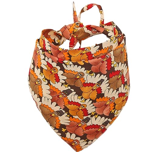 Thanksgiving Hund Bandana Herbst Reversible Dreieck Lätzchen Schal Zubehör für Hunde Katzen Haustiere von KZHAREEN