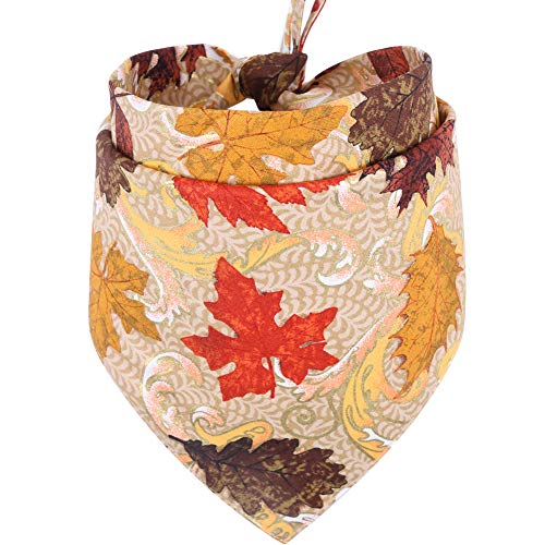 Thanksgiving Hund Bandana Herbst Reversible Dreieck Lätzchen Schal Zubehör für Hunde Katzen Haustiere von KZHAREEN