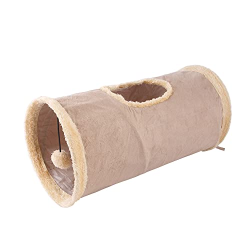 Pet Supplies Cat Tunnel can Store Folding Suede cat Passage cat Toy Drill Bucket von KZQIHUDBN