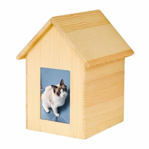 Haustierurnen aus massivem Holz für Katzen, Box für Asche, Andenken, Gedenkstätte, Einäscherung, Kleiner Hund, Tier, Keramik, Asche, Beerdigungsurne, personalisierbar von KaBuea