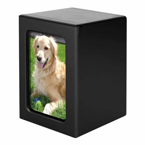 Personalisierte Urnen für die Asche von Hunden, Erinnerungsurnen für Haustiere aus Holz, Urnen mit Fotobox für Katzen von KaBuea