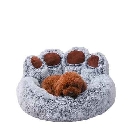 KaRFRi Großes Hundebett, waschbar, Donut-Katzenbett, weicher Plüsch, weich, warm, Hundematte, Geschenk für Hunde, Haustier, Katzenbett, Hundebett, Katzennest, Hundehaus (50 cm, blau) von KaRFRi