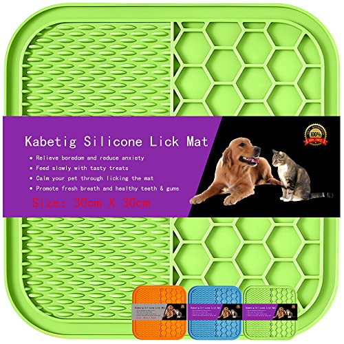 Kabetig Leckmatte für Hunde aus Silikon, Größe XL, mit Saugnäpfen, Leckmatte für Hunde gegen Angst und Langeweile, Alternative zu Puzzle-Spielzeug, Verwendung für von Kabetig