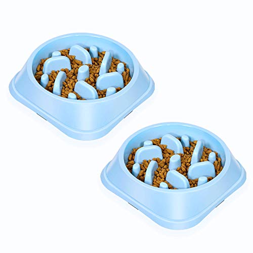 Langsam Feeder Pet Bowl, Umweltfreundlich Non Toxic Gesundes Design Hund Schüssel für Large Medium Small Dogs Interactive aufblasen Stop-Hundenäpfe, langsam Feeding Anti-Skid Entwurf von Kabxhueo