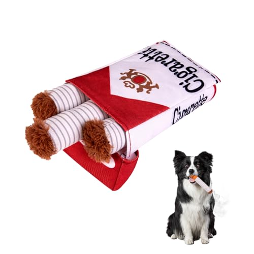 Interaktives Zigarette-Hundespielzeug, Hund-Zigaretten-Spielzeug, Quietschendes Hundespielzeug, Lustige Kichern mit Einer Box, Geeignet für Welpen, Kleine Hunde und Mittelgroße Hunde (1pc) von Kaezuy