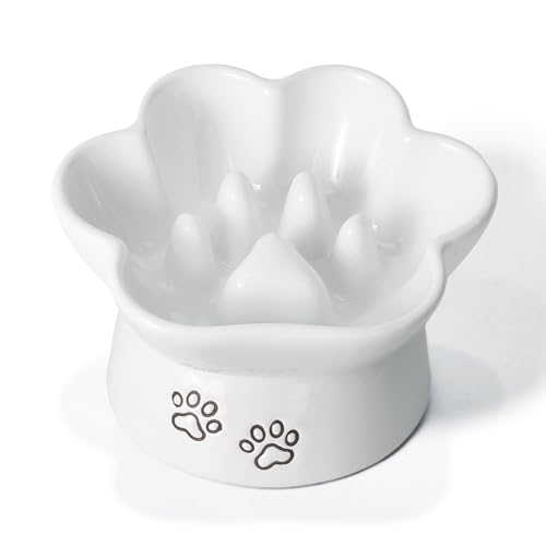 Kaiikai's Slow Feeder Dog Bowls und Cat Food Bowl 420 ml Keramik-Hundenapf erhöhte Langsamfresser-Hundenapf Langsamfresser-Katzennapf Kleiner Hund für trockenes und nasses Futter Welpenbedarf von Kaiikai's