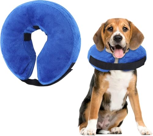 Aufblasbares Haustier Schutz Abdeckung Halsband Haustier Aufblasbare Hunde Halsbänder Recovery Halsband für Hunde und Katzen (M) von Kaket