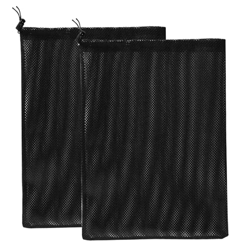 2pcs Maschenbeutel 12x16 -Zoll -Teichfilterbeutel Wassermechanischer Geräte Filterbeutel Schwarze Mesh -Taschen mit Kordelkordel geeignet für Teich Schwimmbäder Filter -Netzbeutel mit Kordelschnur von Kalastussaari