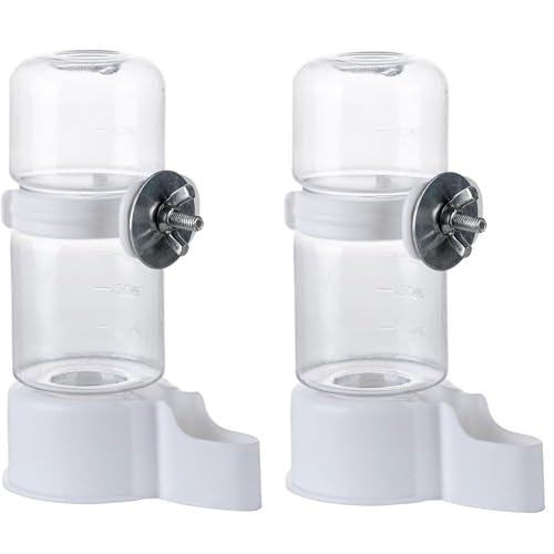 2pcs Vogelwasserspender, 140 ml Automatischer Vogelwasserfuttermittel, klarer sichtbarer Vogelkäfig -Feeder mit Schraubenschnalle für Papageien Lovebirds Kanarische Flossen Kaninchen -Vogelwasserspen von Kalastussaari