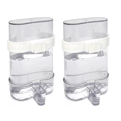 Automatischer Vogelwasserer -Feeder, Vogelwasserspender für Käfig, 2pcs Keine Mess Vogelfutterdienste Waterer Cockatiel Cage Accessoires von Kalastussaari