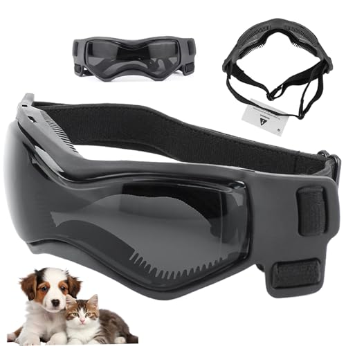 Hundebrille 4,5 x 1,8 Zoll UV/Wind/Staub/Nebelschutzhund Sonnenbrille, Haustiergläser mit Silikonverstellgurt für Hund, s von Kalastussaari