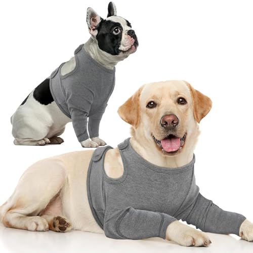 Hundewiederherstellungshülle für Vorderbeine, atmungsaktiven Hundewiederherstellungsanzug, verstellbare Hundebeinhülle zum Aufsetzen des Licks, hoher elastischer weicher Hundelbogenschutz, 2xl Hundew von Kalastussaari