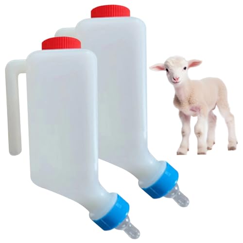 Kalastussaari 2pcs Animal Fütterungsflasche, 800 ml Lammbabyflasche mit Maßstab hängern von Kalastussaari