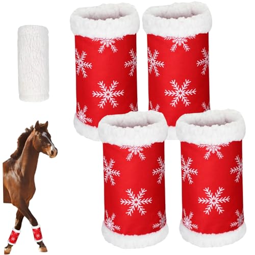 Kalastussaari 4pcs Horse Bein Wickeln Weihnachtsmotiv von Kalastussaari