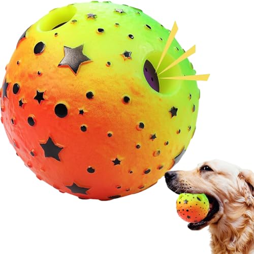 Kalastussaari Hund quietschiger Ball, unzerstörbare, quietschende Hundekugeln, interaktive Hundespielzeug für große Hundespielzeug Wasserspielzeug im Innen und Außen von Kalastussaari