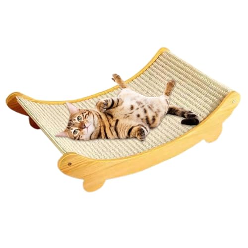 Kalastussaari SISAL CAT Crocker Bet, Katzenkratzer, 2 in 1 Hängematte für Kratzerstuhl, natürlicher Sisal -Kratzerpfosten, Holzmöbel für Innenkatzen von Kalastussaari