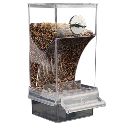 Kalastussaari Vogelkäfig-Feeder 2pcs 3x7x7 Zoll transparent automatisch kein Mess Vogelfutterhäusch von Kalastussaari