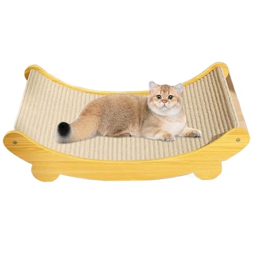 Katzenkratzbett 2 in 1 Sisal Cat Kratzplatte gebogener Katzenkratzer robuster kratzfestes einfaches Baugruppenkratzer für Innenkatzen, L. von Kalastussaari