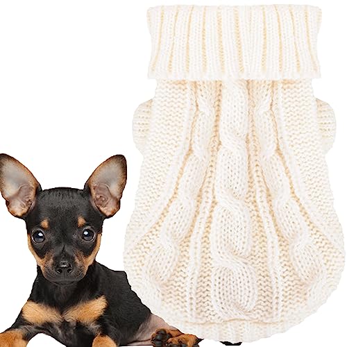 Chihuahua-Pullover, Hundekleidung für kleine Hunde, warmer Winterpullover, Hundepullover für kleine Hunde, Haustier-Katzenpullover, kaltes Wetter, Welpenkleidung, Outfits für Yorkie-Teetasse (klein) von Kallfir's cutie